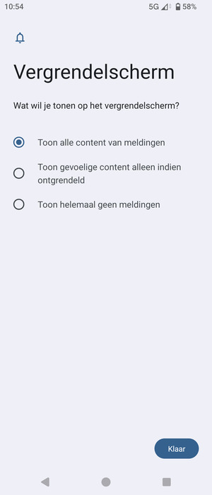 Selecteer uw voorkeursoptie en selecteer Klaar