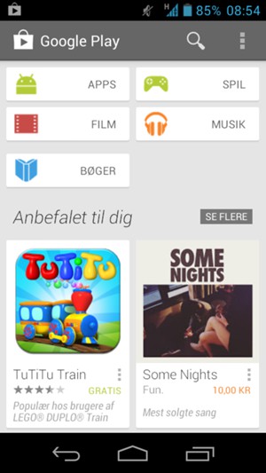 Vælg Søg-knappen