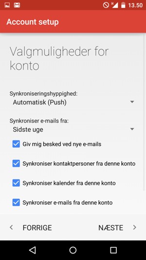 Vælg NÆSTE