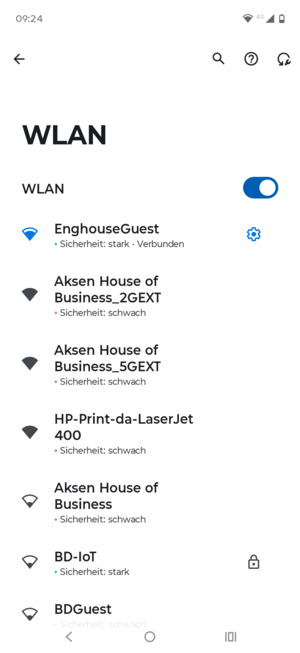 Sie sind nun mit dem WLAN-Netzwerk verbunden