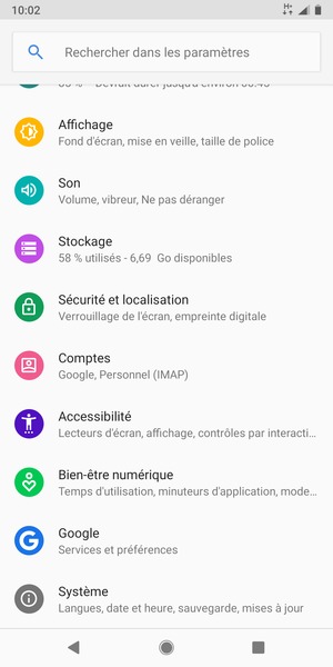 Faites défiler et sélectionnez Sécurité et localisation
