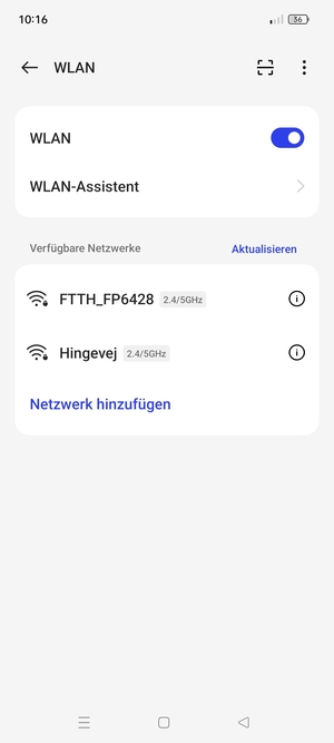 Wählen Sie das Wireless-Netzwerk, zu dem Sie eine Verbindung herstellen möchten
