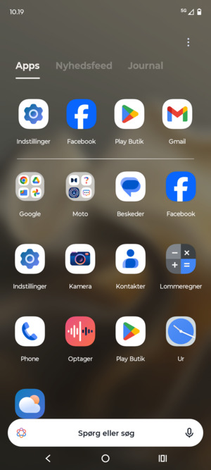 Vælg Indstillinger