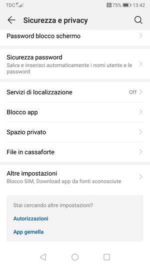 Seleziona Altre impostazioni