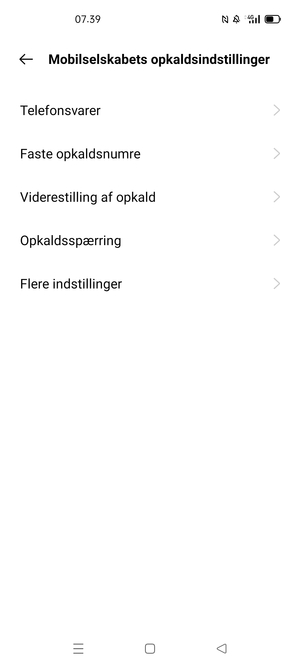 Vælg Telefonsvarer