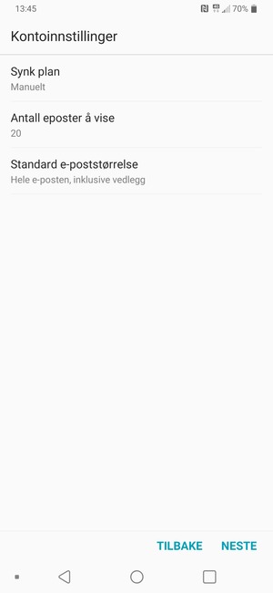 Velg NESTE