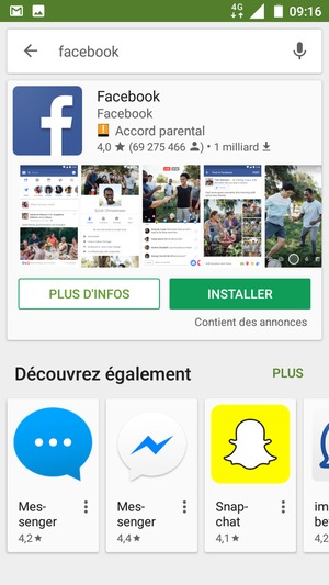 Sélectionnez l'appli