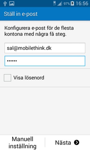 Ange din e-postadress och lösenord. Välj Nästa
