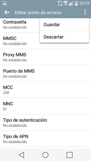 Seleccione el botón Menú y seleccione Guardar