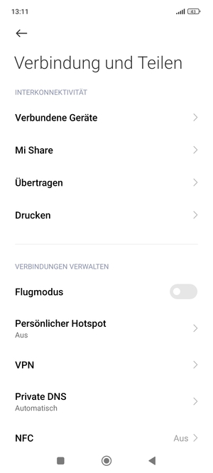 Wählen Sie Persönlicher Hotspot