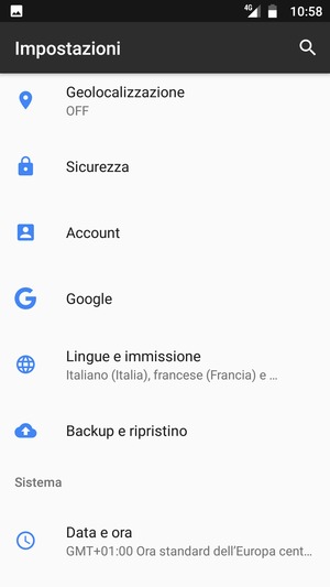 Scorri e seleziona Backup e ripristino