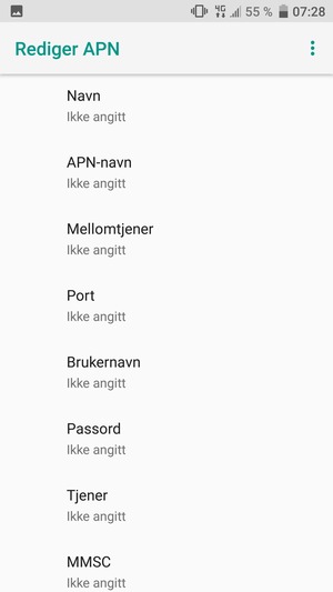 Skriv inn MMS-informasjon