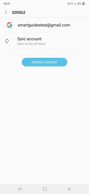 Select Sync account