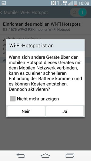 Wählen Sie Ja
