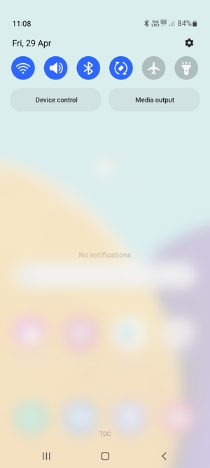 Slide down the top menu again