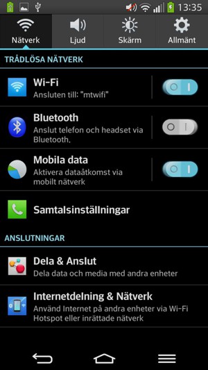 Välj Allmänt