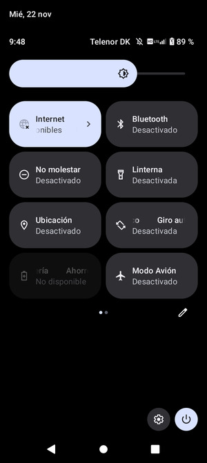 Ajuste el brillo al nivel requerido