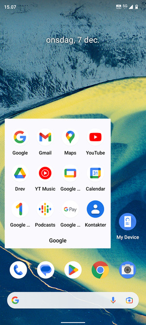 Vælg Gmail