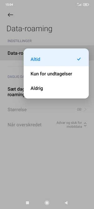 Vælg din foretrukne mulighed