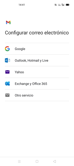 Seleccione Exchange y Office 365
