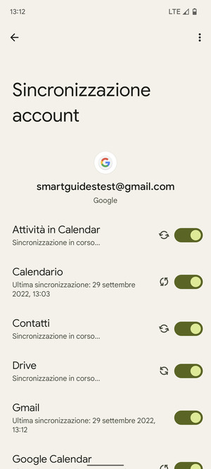 Le tue informazioni verranno sincronizzate