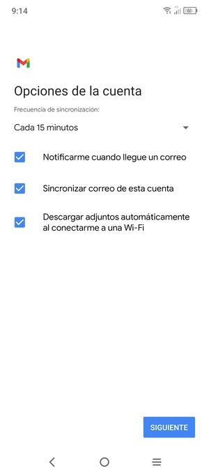 Seleccione SIGUIENTE