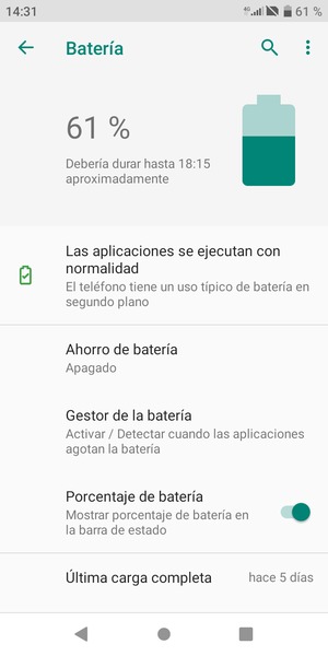 Seleccione Ahorro de batería