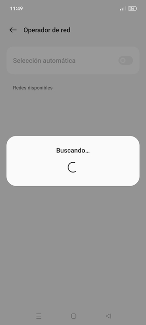 Espere a que la búsqueda termine