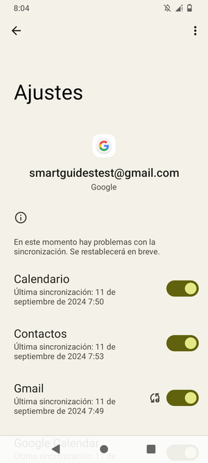 Asegúrese de haber seleccionado Contactos
