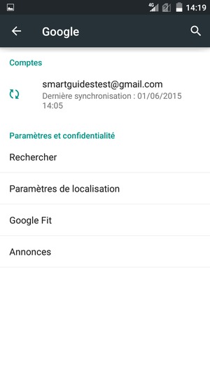 Sélectionnez votre compte