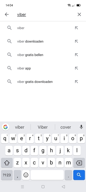 Voer de app-naam in en selecteer Zoeken