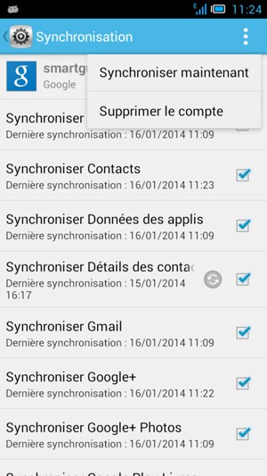 Sélectionnez Synchroniser maintenant