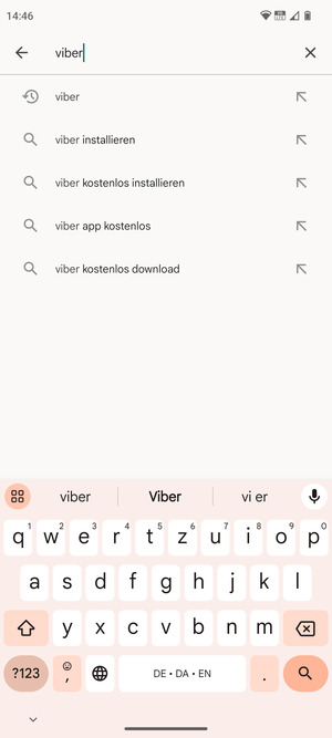 Geben Sie den Namen der App ein und wählen Sie Suchen