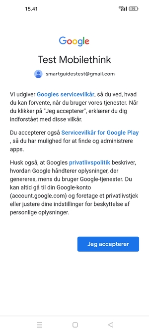 Vælg Jeg accepterer
