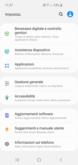 Scorri e seleziona Aggiornamenti software