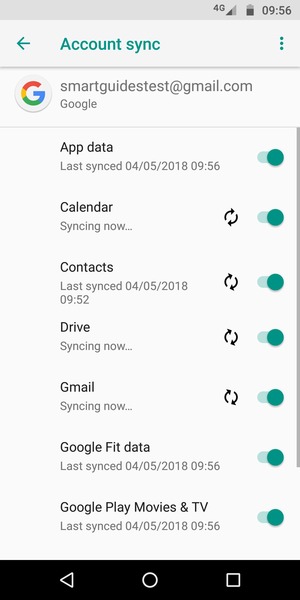 Your information will be synchronised