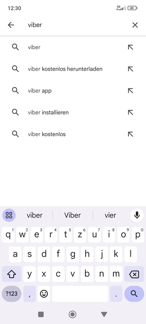 Geben Sie den Namen der App ein und wählen Sie Suchen