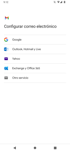 Seleccione Outlook, Hotmail y Live
