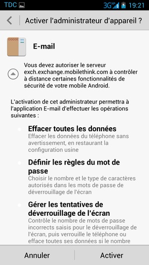 Sélectionnez Activer
