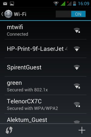 You are now connected to the Wi-Fi network