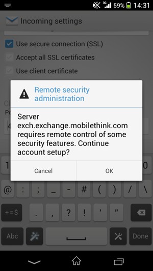 Select OK
