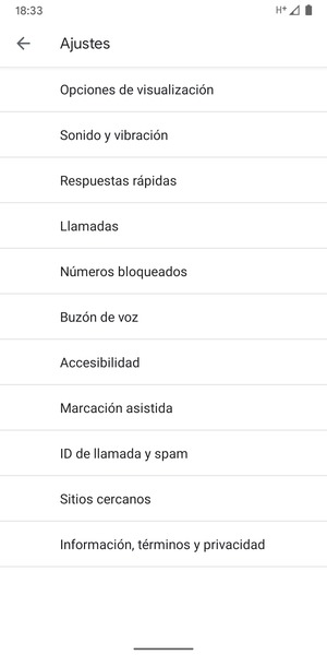 Seleccione Buzón de voz