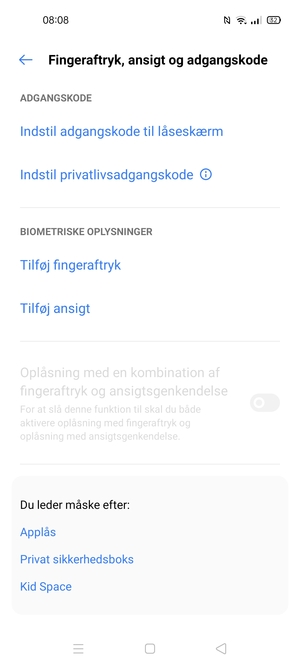 Vælg Indstil adgangskode til låseskærm