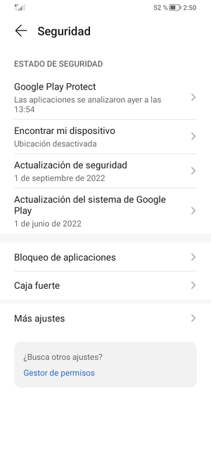 Seleccione Más ajustes