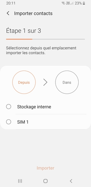 Sélectionnez Carte SIM