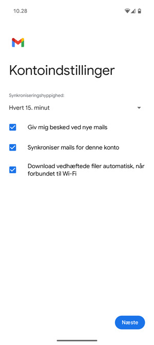 Vælg Næste