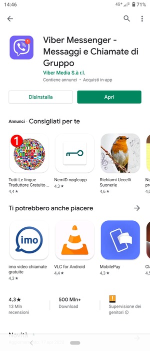 Seleziona Apri