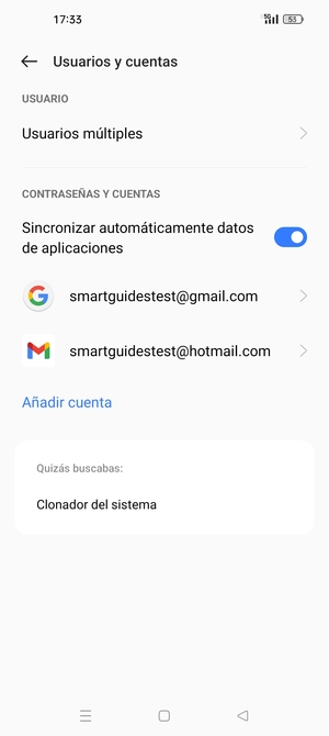 Seleccione su cuenta Google