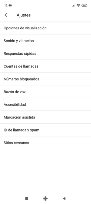 Seleccione Buzón de voz