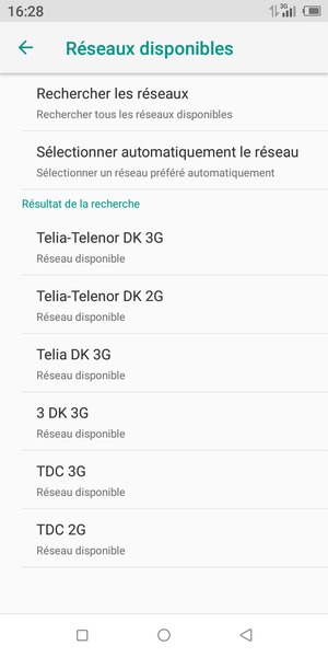 Sélectionnez Rechercher les réseaux